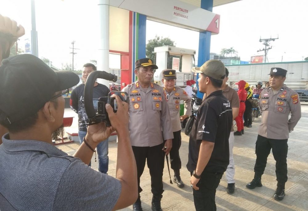 Harga BBM Naik, Polisi Perketat Pengamanan di SPBU Lampung