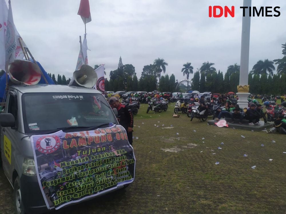 Demo Ojol Lampung Damai, DPRD Janji Bentuk Perda Transportasi Online