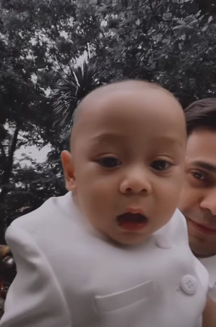potret baby Leslar di pertunangan pamannya (instagram.com/abiramzi76)