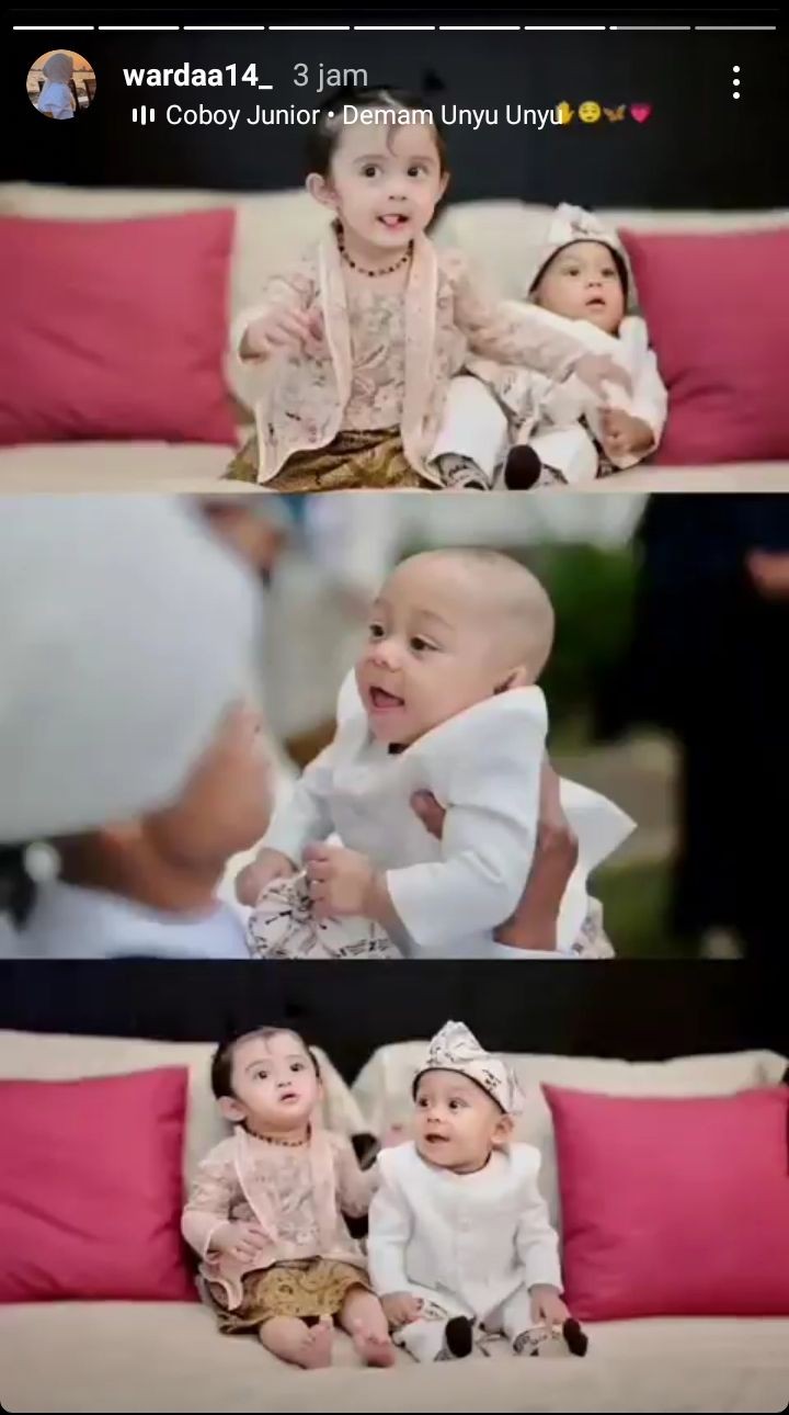 potret baby Leslar di pertunangan pamannya (instagram.com/wardaa14_)
