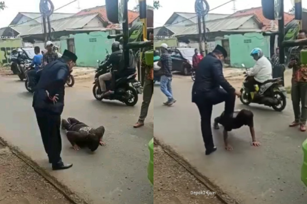 Viral, Video Diduga Anggota Dewan Depok Injak Sopir Truk di Jalan