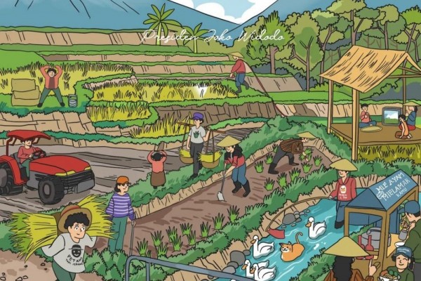 Jokowi Ucapkan Hari Tani, Warganet Fokus Sketsa "Syulit Lupakan Reyhan"