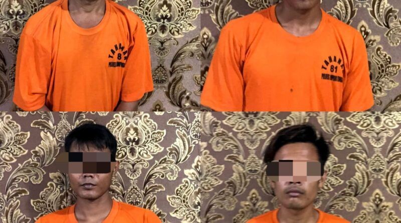 Polisi Tangkap 4 Pelaku Judi Dadu Koprok di Resepsi Pernikahan Lamteng