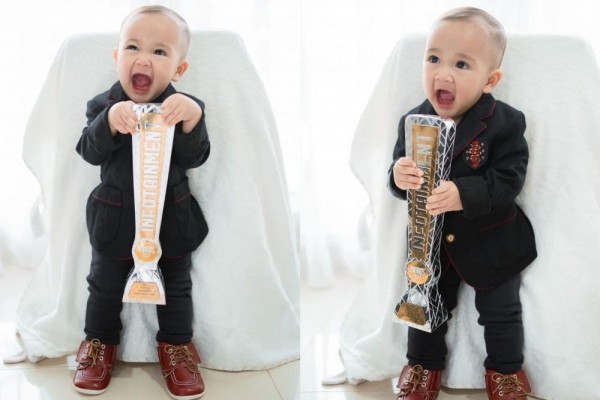 9 Potret Rayyanza Raih Piala Penghargaan Pertamanya, Gorgeous Baby!