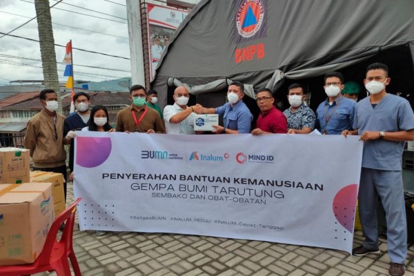 Inalum Salurkan Bahan Pangan dan Obat-obatan untuk Korban Gempa Taput