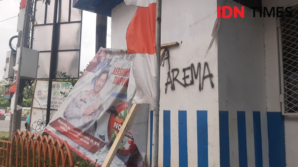 Polisi Belum Bisa Identifikasi Pelaku Vandalisme di Poslantas Makassar