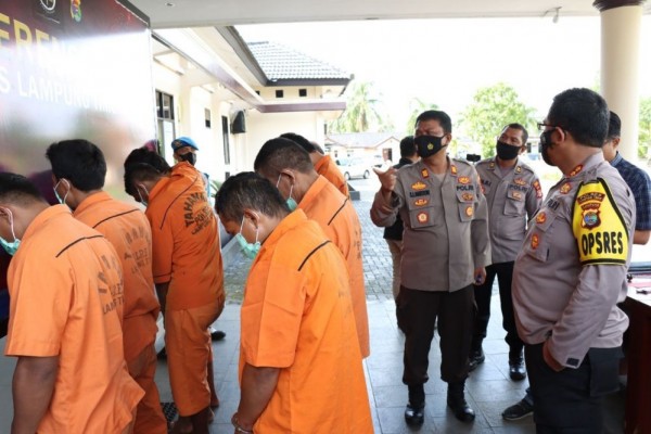 9 Perampok Bersenjata Api di Lamtim Ditangkap, Ada yang Ditembak