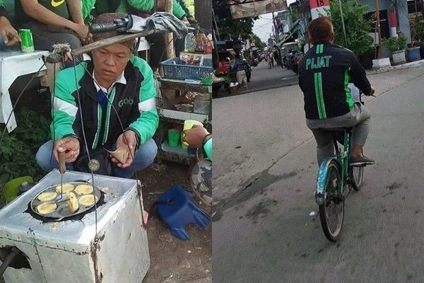 10 Potret Driver Ojek Online Lagi Bosan Narik, Alih Profesi nih