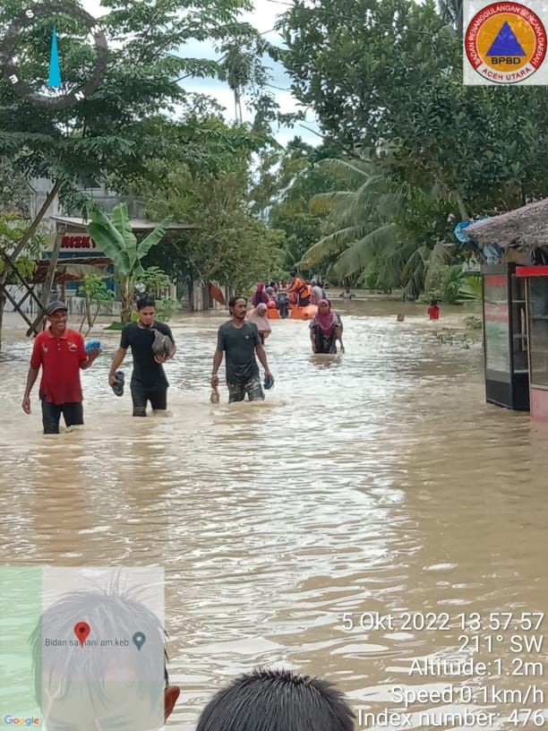 [Update] Banjir Aceh Utara Mulai Surut, 21 Kecamatan Terkena Dampak