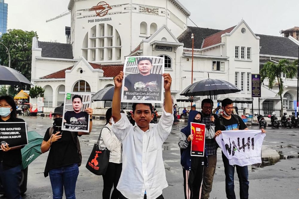 Aksi Kamisan Medan: 3 Tahun Kematian Golfrid, Keadilan Kian Kabur