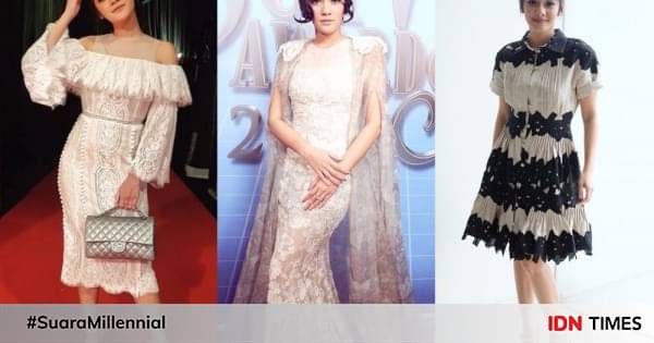 9 Outfit Brokat Ala Naysilla Mirdad, Dress Dan Kebaya Anggun