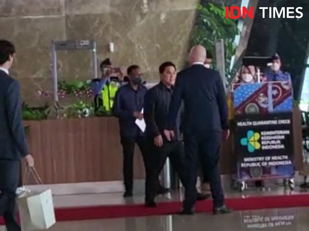 Tiba di Bandara Soetta, Presiden FIFA Dijemput Menteri Erick Tohir