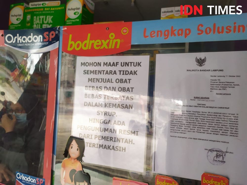 Pemkot Bandar Lampung Larang Sementara Apotek Jual Obat Sirup