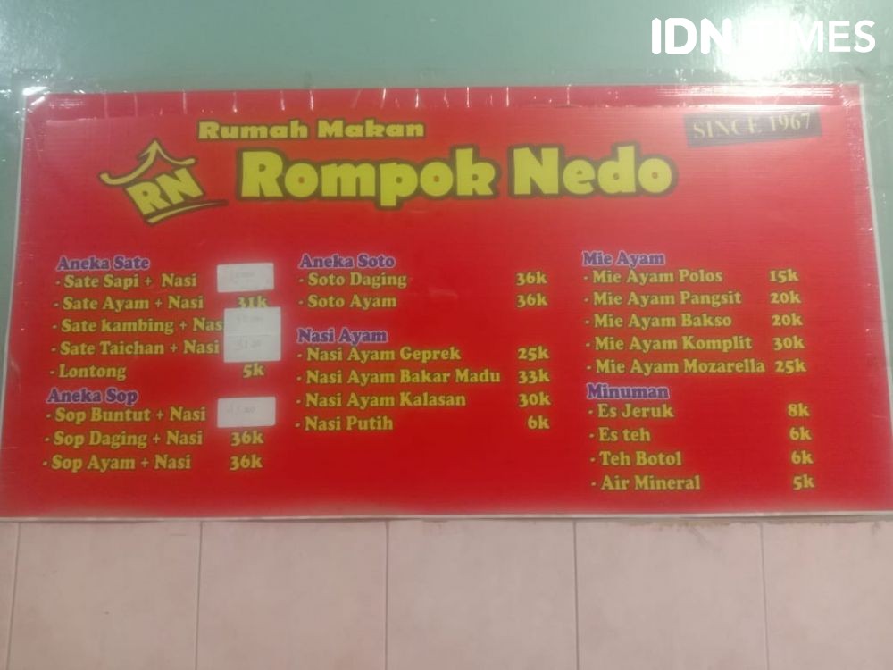 Satai Rompok Nedo, Rumah Makan Legendaris di Palembang