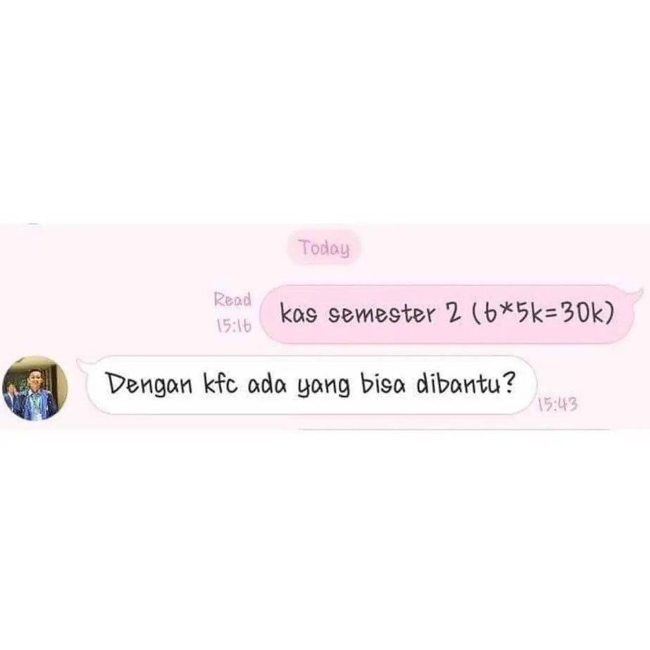 15 Chat Ditagih Uang Kas Sama Bendahara