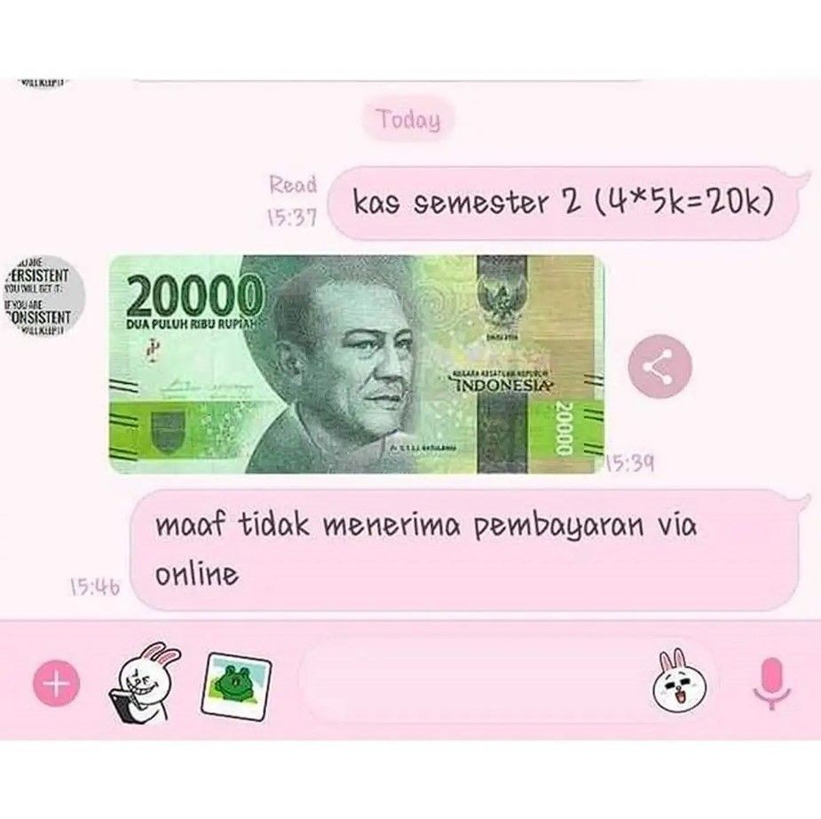 15 Chat Ditagih Uang Kas Sama Bendahara