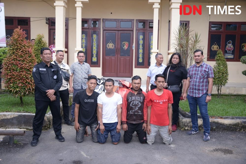 Kerap Ancam dan Peras Sopir Truk Lintas di Aceh, 4 Pemuda Ditangkap
