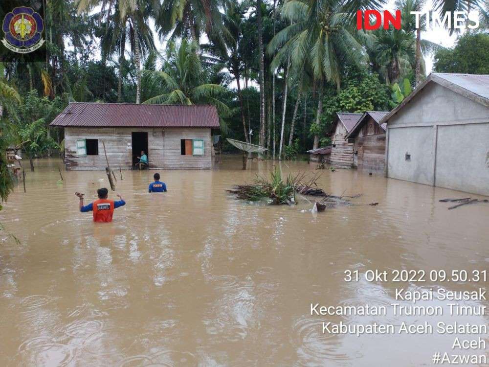 Hujan Deras, 4 Kabupaten Dan Kota Di Aceh Direndam Banjir