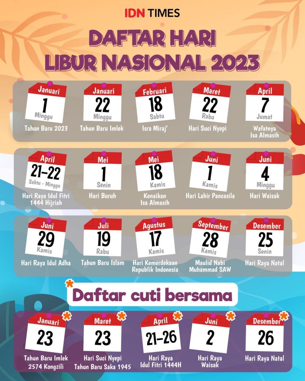 Daftar Tanggal Merah di Bulan Juni 2023 dan Tempat Wisata yang Bisa
