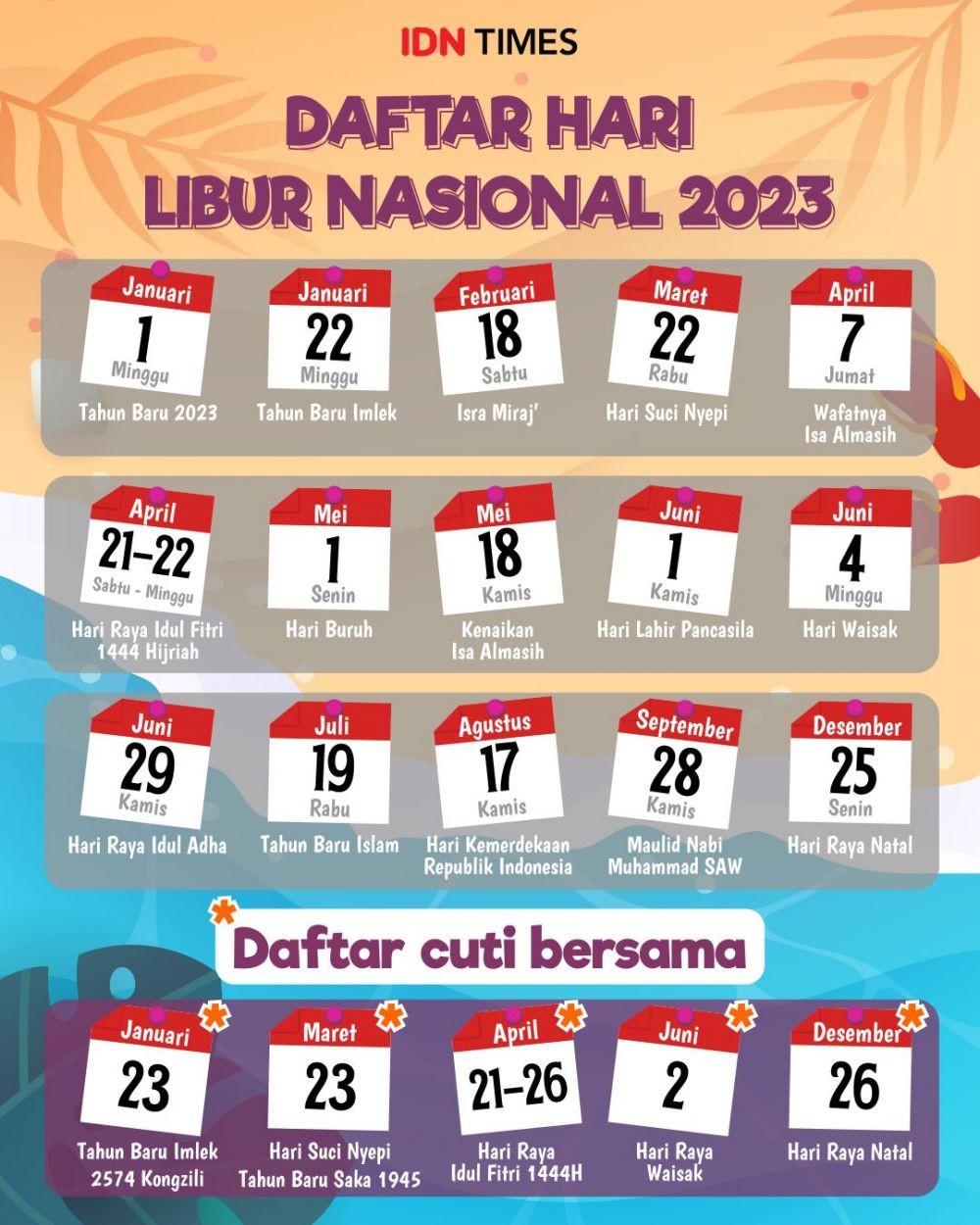 Daftar Tanggal Merah Dan Cuti Bersama Bulan Juni 2023