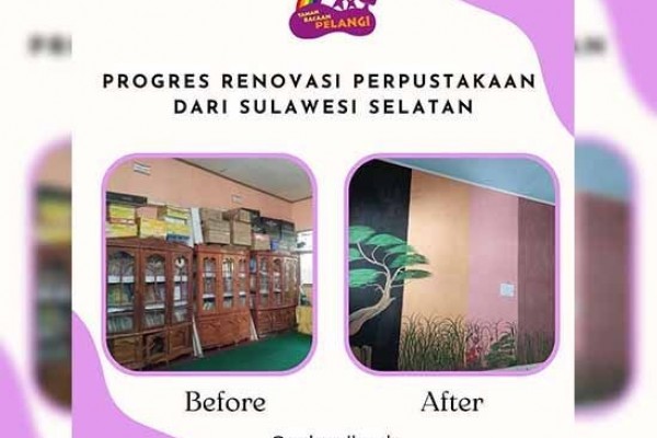 Taman Bacaan Pelangi Dirikan Green Library Pertama di Maros