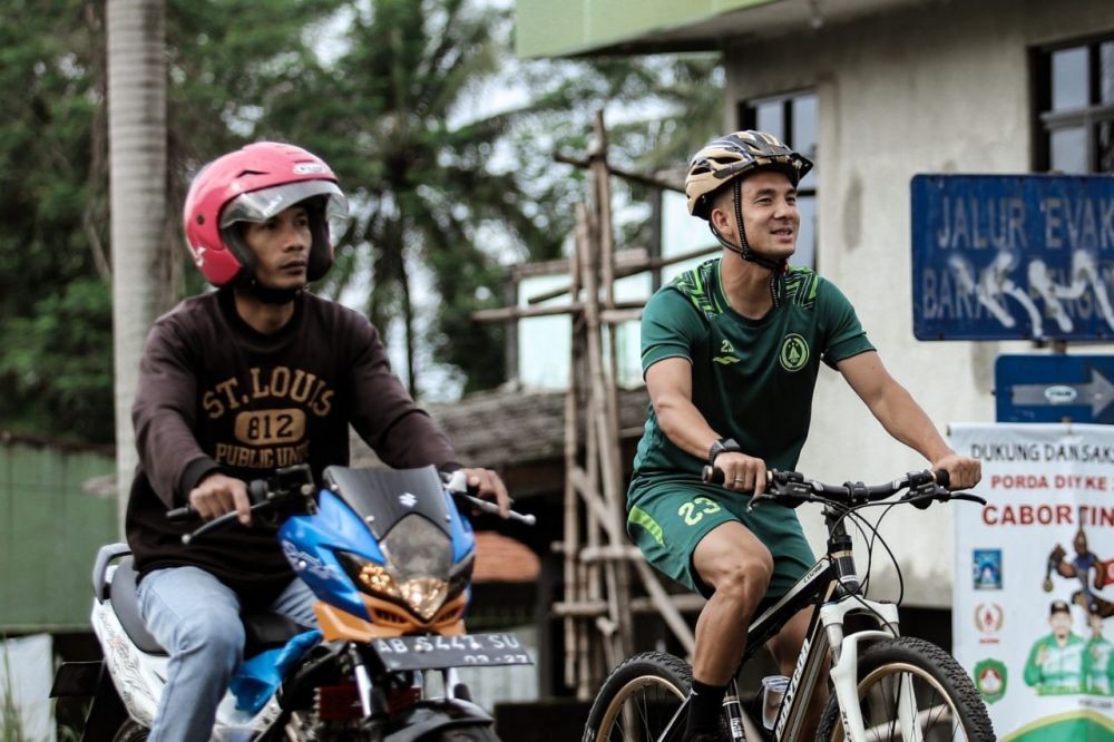 Libur Kompetisi, Pemain PSS Sleman Pilih Bersepeda ke Kaliurang   