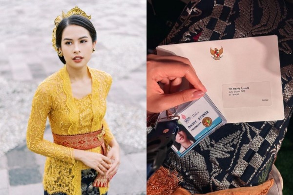 10 Potret Maudy Ayunda Di Ktt G20 Manis Pakai Kebaya Bali