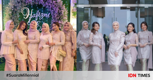 9 Kebaya Seragam Bridesmaid Beragam Model, Memesona!