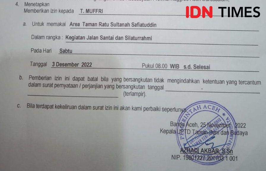 Izin Penggunaan Venue Acara Silaturahmi Anies di Aceh Mendadak Dicabut