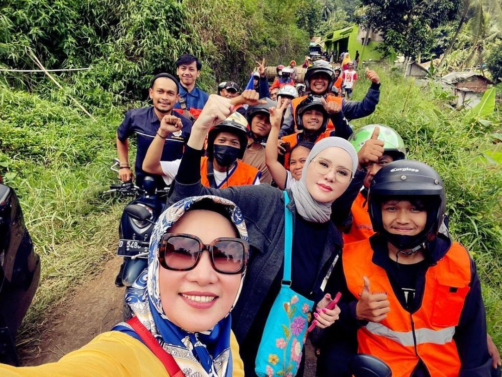 9 artis yang datang dengan helikopter ke korban Cianjur, Lesti-Billar
