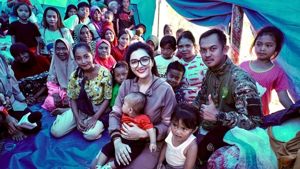 9 artis yang datang dengan helikopter ke korban Cianjur, Lesti-Billar