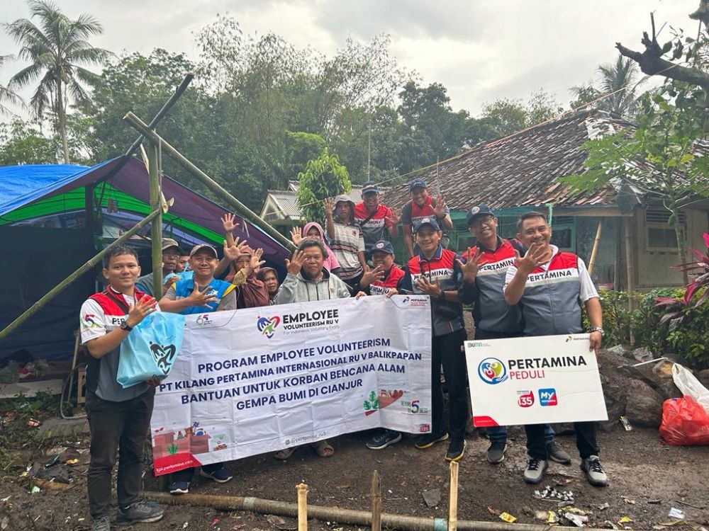 Pekerja Pertamina Kumpulkan Donasi Rp156 Juta untuk Gempa Cianjur