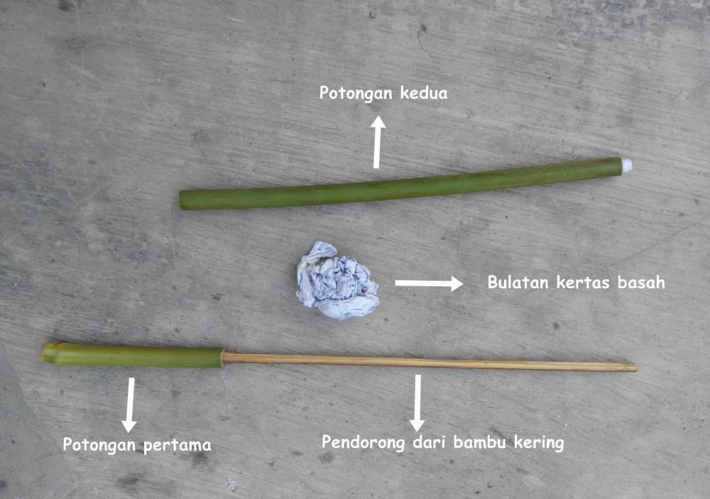 Permainan Bebeletokan Khas Jawa Barat, Senapan Bambu Unik