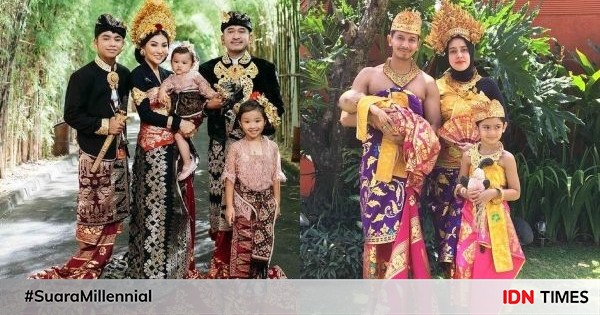 Potret Keluarga Artis Indonesia Kenakan Baju Adat Bali