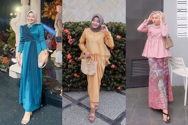 Referensi OOTD Kondangan Hijab Dona Nirmala, Warnanya Apik