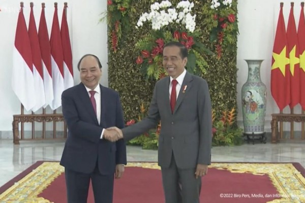 Presiden Jokowi Sambut Kunjungan Presiden Vietnam di Istana Bogor