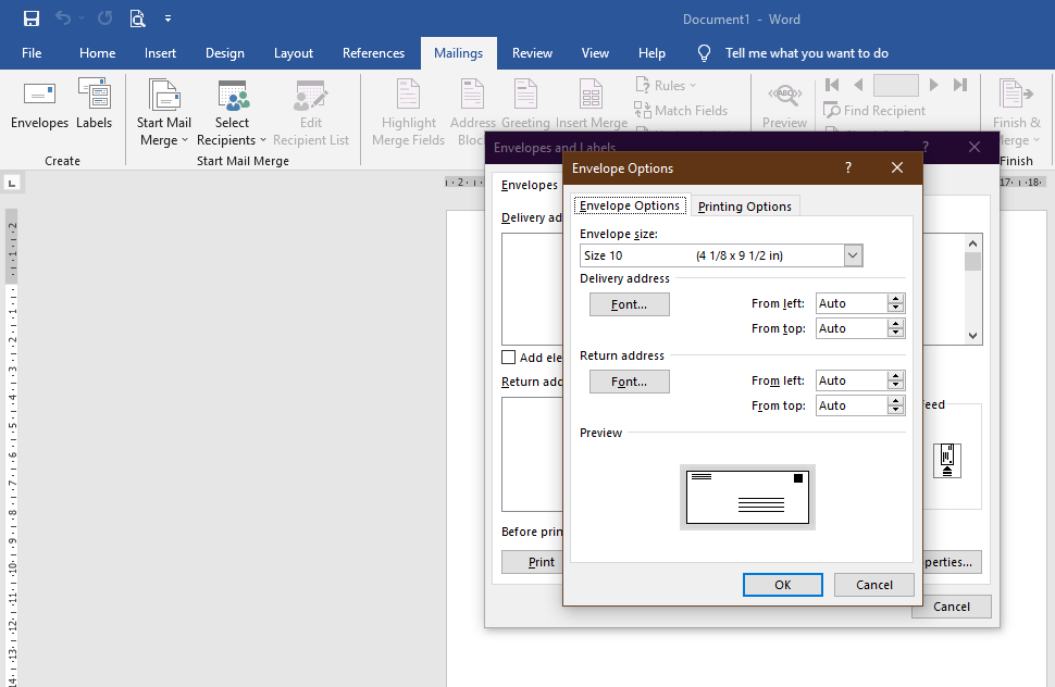 Cara Membuat Dan Mencetak Amplop Pakai Microsoft Word Mudah 3003