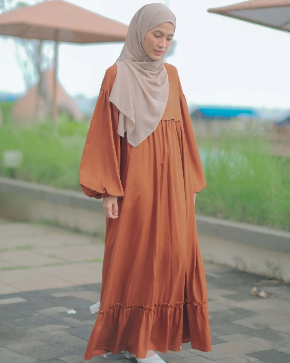 style hijab gamis casual
