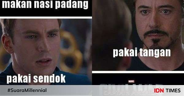 12 Meme Makan Nasi Padang Pakai Tangan Vs Sendok