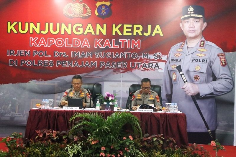 Kapolda Kaltim Kunjungi Mapolres PPU, Tekankan Pengamanan IKN 