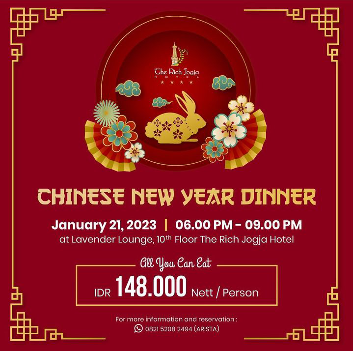 9 Promo Dinner Hotel di Jogja saat Imlek 2023, Harga Mulai Rp75 Ribu