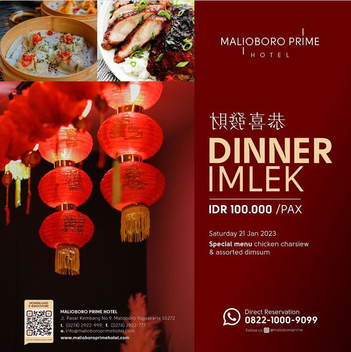 9 Promo Dinner Hotel di Jogja saat Imlek 2023, Harga Mulai Rp75 Ribu