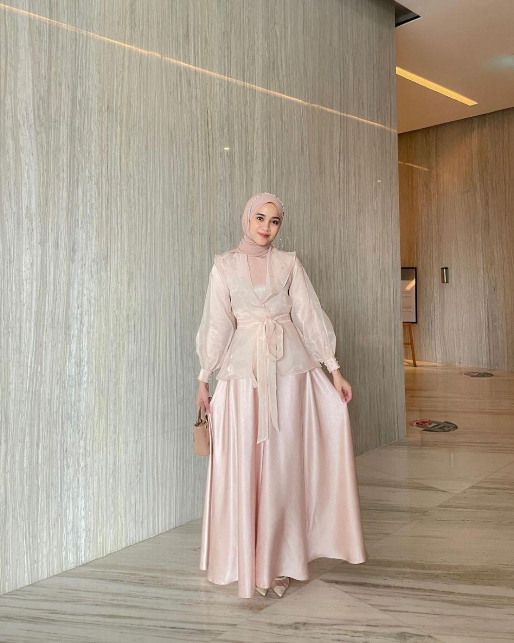 Dress 2024 organza hijab