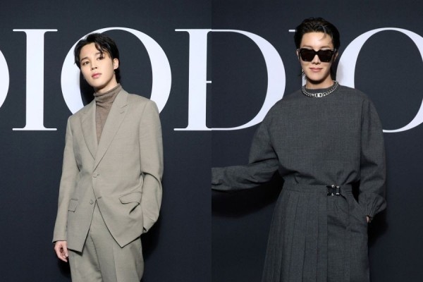 Potret Jimin dan J-Hope BTS di Dior Paris Fashion Week 2023