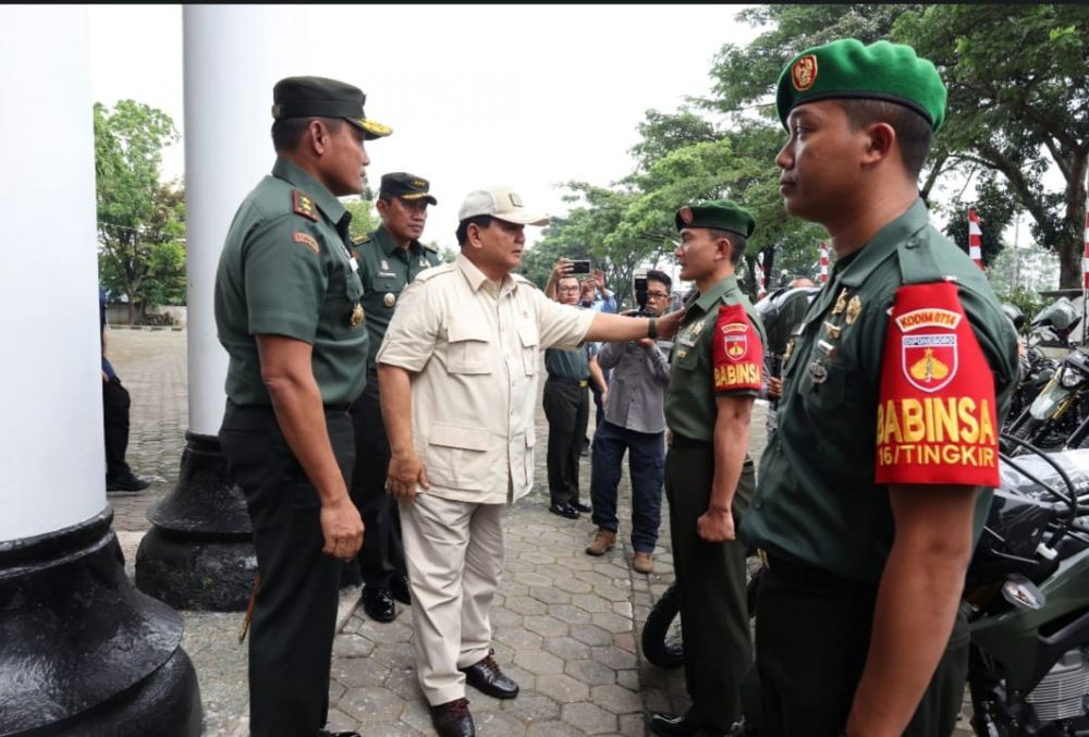 Datang ke Kodam Diponegoro, Prabowo Janji Berikan Ribuan Motor buat Babinsa