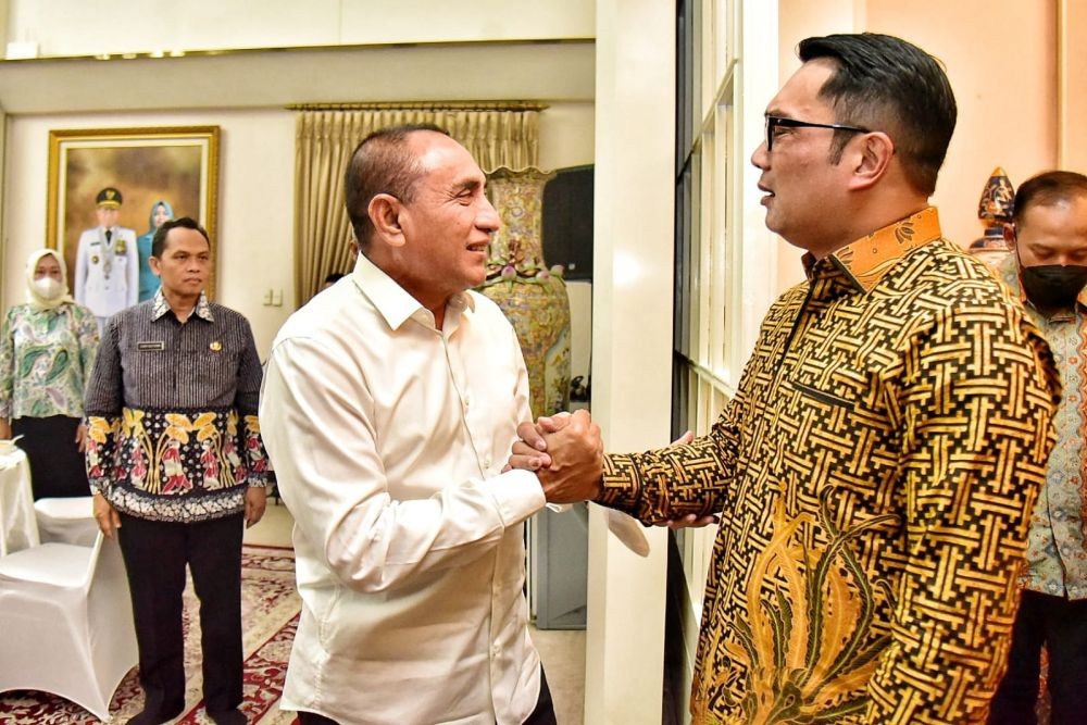 Gubernur Edy ‘Sedot’ Ilmu Ridwan Kamil untuk Kembangkan Bank Sumut