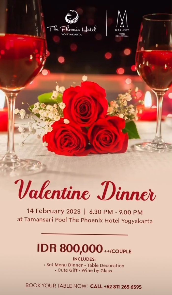 8 Promo Dinner Valentine di Hotel Jogja, Tawarkan Makan Malam Romantis