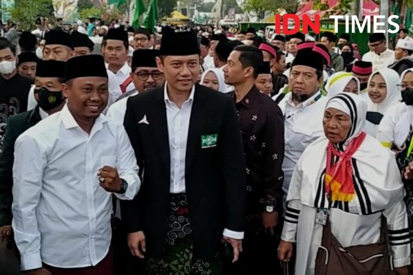 SBY Tak Hadiri Harlah NU, AHY Disambut Meriah