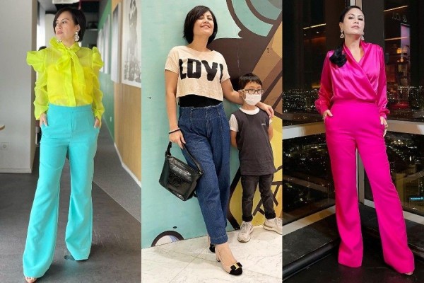 10 Outfit Pakai Long Pants ala Cynthia Lamusu, Pilihan Warna Colorful