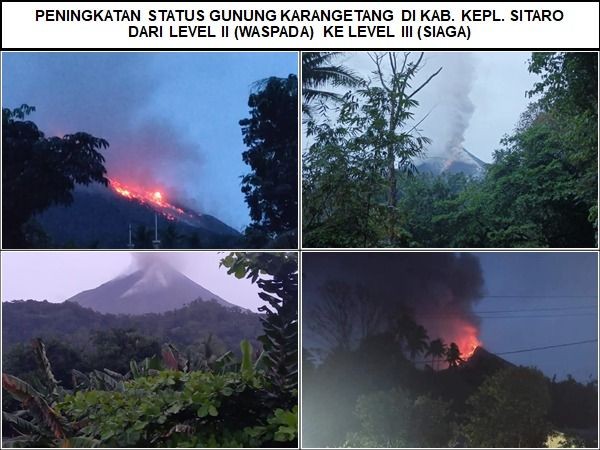 Gunung Api Karangetang di Sulawesi Utara Terus Luncurkan Lava Pijar